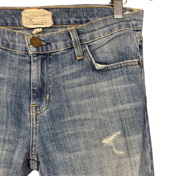 Current/Elliott The Cropped Straight Distressed Jeans Women’s Size 26 - Picture 3 of 9